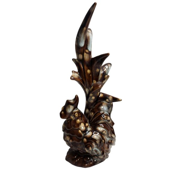 Hand Crafted Ceramic Glazed Rooster Vintage Mid Century Modern Figurine 12" Tall - Picture 5 of 9